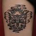 Tattoos - Stippling Moth Skull Tattoo  - 67510